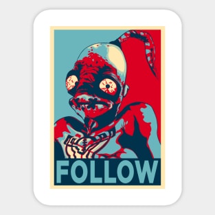 ODDWORLD ABE FOLLOW Sticker